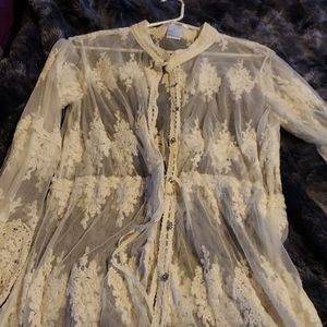 Beautiful lace and crochet cover up